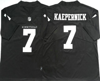 #IMWITHKAP 7 Colin Kaepernick Black College NCAA Sitiched Nike Football Jersey