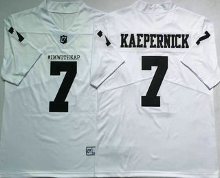 #IMWITHKAP 7 Colin Kaepernick White 2017 Vapor Untouchable Stitched Nike Limited Jersey