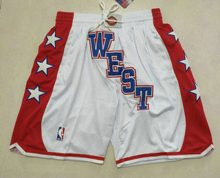 2004 All-Star West White Just Don Hardwood Classics Soul Swingman Throwback Shorts