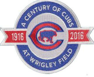 2016 Chicago Cubs 100th Years Anniversary Commemorative Patch