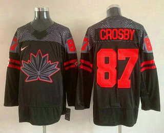 2022 Winter Olympics Team Canada #87 Sidney Crosby Black Stitched Jersey