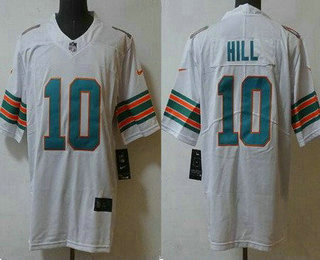 Men's Miami Dolphins #10 Tyreek Hill Limited White Alternate Vapor Jersey