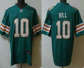 Men's Miami Dolphins #10 Tyreek Hill Limited Aqua Alternate Vapor Jersey