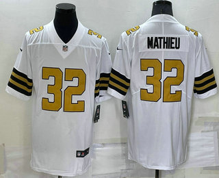 Men's New Orleans Saints #32 Tyrann Mathieu White 2022 Color Rush Stitched NFL Nike Limited Jersey