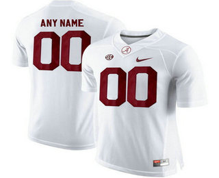 Alabama Crimson Tide Customize College Football Limited Jersey - White