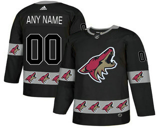 Arizona Coyotes Black Men's Customized Team Logos Fashion Adidas Jersey