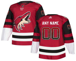 Arizona Coyotes Red Men's Customized Drift Fashion Adidas Jersey