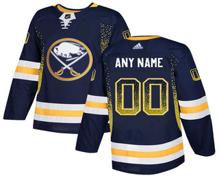 Buffalo Sabres Navy Men's Customized Drift Fashion Adidas Jersey