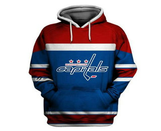 Capitals Blue All Stitched Hooded Sweatshirt