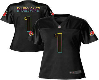 Cardinals #1 Kyler Murray Black Women's Football Fashion Game Jersey