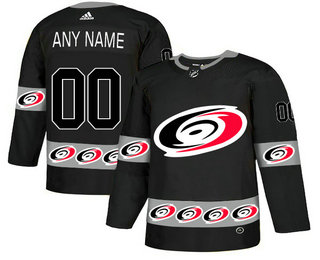 Carolina Hurricanes Black Men's Customized Team Logos Fashion Adidas Jersey