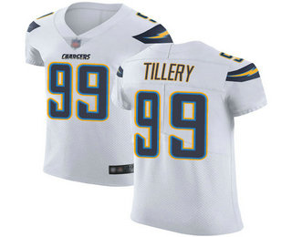 Chargers #99 Jerry Tillery White Men's Stitched Football Vapor Untouchable Elite Jersey