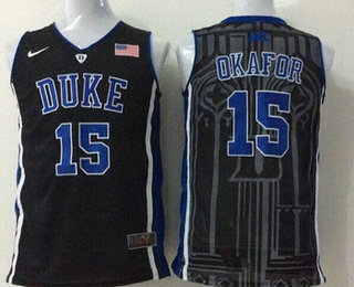 Duke Blue Devils #15 Jahlil Okafor Black Jersey