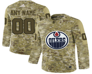 Edmonton Oilers Camo Men's Customized Adidas Jersey