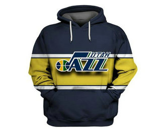 Jazz Navy All Stitched Hooded Sweatshirt