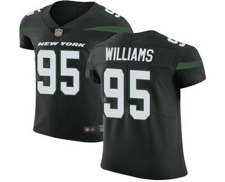 Jets #95 Quinnen Williams Black Alternate Men's Stitched Football Vapor Untouchable Elite Jersey