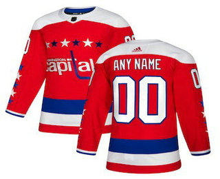 Kids Washington Capitals adidas Red Alternate Authentic Custom Jersey