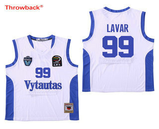 Lithuania Vytautas #99 LaVar Ball Basketball Stitched White Jersey