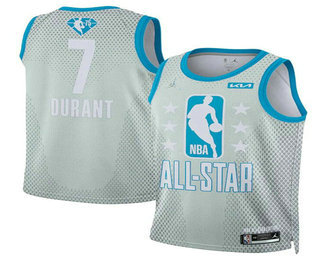 Men's 2022 All-Star #7 Kevin Durant Gray Stitched Basketball Jersey