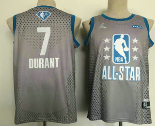 Men's 2022 All-Star Brooklyn Nets #7 Kevin Durant Grey Stitched Basketball Jersey