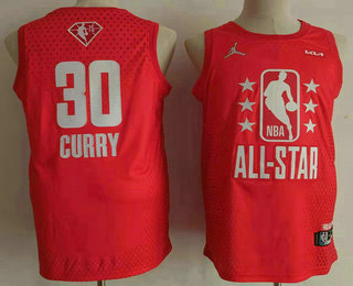 Men's 2022 All-Star Golden State Warriors #30 Stephen Curry Red Stitched Basketball Jersey