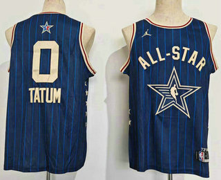 Men's 2024 All Star Boston Celtics #0 Jayson Tatum Navy Stitched Basketball Jersey