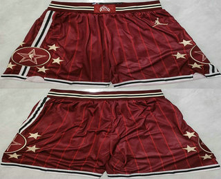 Men's 2024 All-Star Red Stitched Shorts