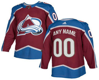 Men's Adidas Avalanche Personalized Authentic Burgundy Red Home NHL Jersey