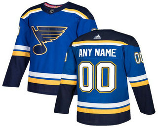 Men's Adidas Blues Personalized Authentic Royal Blue Home NHL Jersey