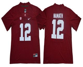 Men's Alabama Crimson Tide #12 Joe Namath Vapor Limited Red College Football Stitched NCAA Jersey