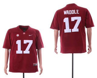 Men's Alabama Crimson Tide #17 Jaylen Waddle Red 2017 Vapor Untouchable Stitched Nike NCAA Jersey