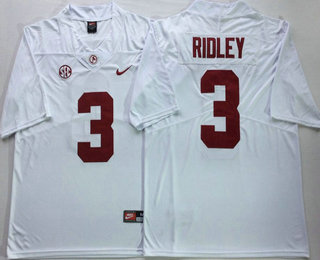 Men's Alabama Crimson Tide #3 Calvin Ridley White 2017 Vapor Untouchable Stitched Nike NCAA Jersey