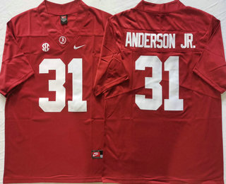 Men's Alabama Crimson Tide #31 Will Anderson Jr Limited Red College Football Jersey