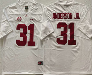 Men's Alabama Crimson Tide #31 Will Anderson Jr Limited White College Football Jersey