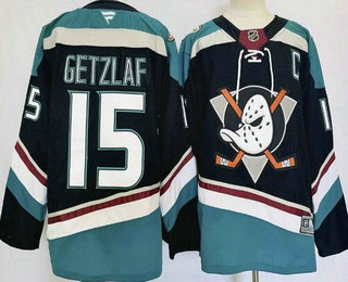 Men's Anaheim Ducks #15 Ryan Getzlaf Black 2025 Stitched Jersey