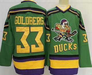 Men's Anaheim Ducks #33 Grey Goldberg Green Throwback Stitched Jersey