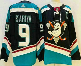 Men's Anaheim Ducks #9 Paul Kariya Black Alternate Authentic Jersey