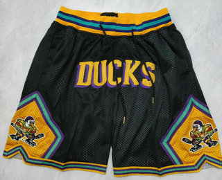 Men's Anaheim Ducks Black Just Don Shorts