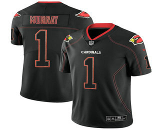 Men's Arizona Cardinals #1 Kyler Murray 2019 Black Lights Out Color Rush Stitched NFL Nike Limited Jersey