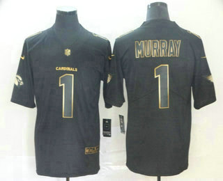 Men's Arizona Cardinals #1 Kyler Murray Black Gold 2019 Vapor Untouchable Stitched NFL Nike Limited Jersey