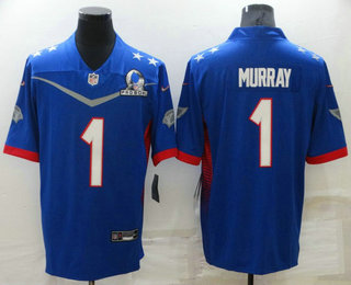 Men's Arizona Cardinals #1 Kyler Murray Blue 2022 Pro Bowl Vapor Untouchable Stitched Limited Jersey