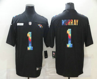 Men's Arizona Cardinals #1 Kyler Murray Multi-Color Black 2020 NFL Crucial Catch Vapor Untouchable Nike Limited Jersey