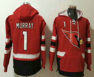 Men's Arizona Cardinals #1 Kyler Murray NEW Red Pocket Stitched NFL Pullover Hoodie