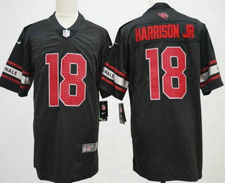 Men's Arizona Cardinals #18 Marvin Harrison Jr Limited Black Vapor Jersey