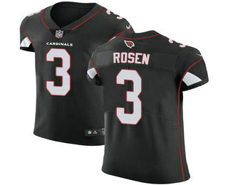 Men's Arizona Cardinals #3 Josh Rosen Black Alternate 2018 Vapor Untouchable Stitched NFL Nike Elite Jersey