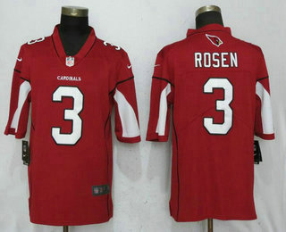 Men's Arizona Cardinals #3 Josh Rosen Red 2017 Vapor Untouchable Stitched NFL Nike Limited Jersey