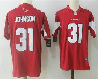 Men's Arizona Cardinals #31 David Johnson Red 2017 Vapor Untouchable Stitched NFL Nike Limited Jersey