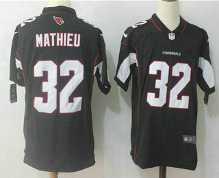 Men's Arizona Cardinals #32 Tyrann Mathieu Black 2017 Vapor Untouchable Stitched NFL Nike Limited Jersey