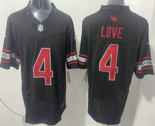 Men's Arizona Cardinals #4 Jeremiyah Love Limited Black FUSE Vapor Jersey