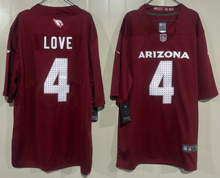 Men's Arizona Cardinals #4 Jeremiyah Love Limited Red Vapor Jersey